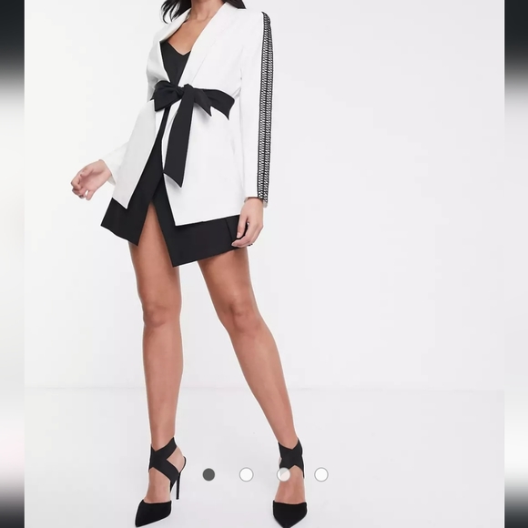 ASOS Paper Dolls black and white blazer - Picture 6 of 13